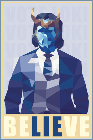 Low Poly Poster: Loki